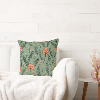 "Forest image pattern design pillow" Throw Pillow