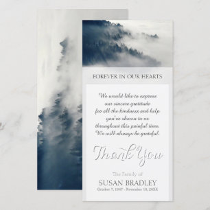Forest in Winter Sympathy Thank You Photo card