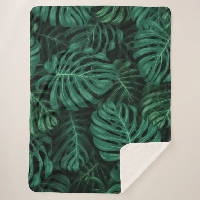 Forest Inspired Design Sherpa Blanket (Front)