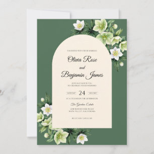 Forest Ivory Wildflower Wedding Invitation