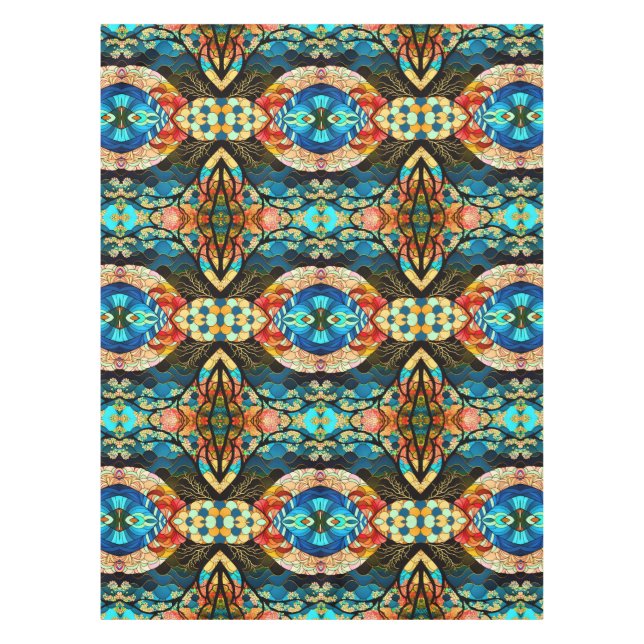 FOREST JAPANESE ART PATTERN TABLECLOTH (Front)