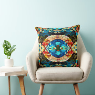 FOREST JAPANESE ART PATTERN THROW PILLOW