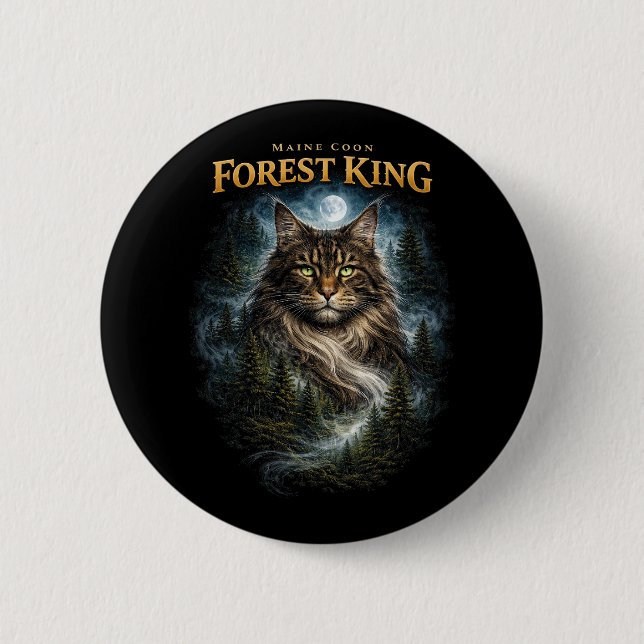Forest King 2 Inch Round Button (Front)