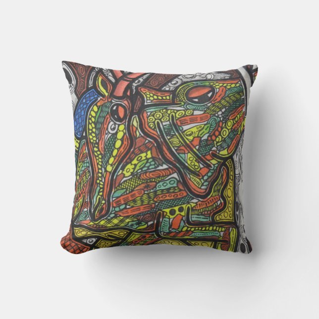Forest King Throw Pillow (Front)