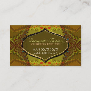 Forest Lace Fashion Elegant Business Card