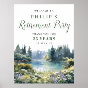 Forest Lakeside Retirement Party Welcome Sign