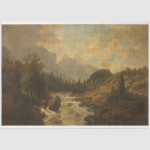 Forest Landscape Scene (by Josef Kriehuber) Tissue Paper