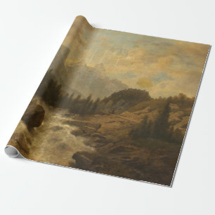 Forest Landscape Scene (by Josef Kriehuber) Wrapping Paper