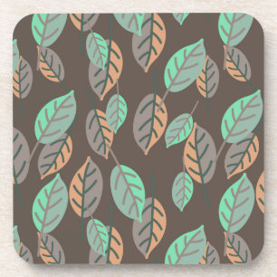 forest leaves coaster set