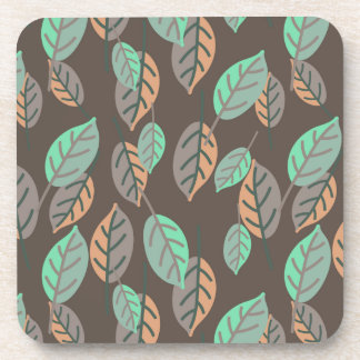 forest leaves coaster set
