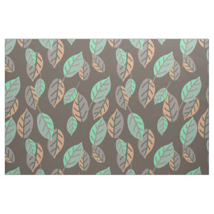 forest leaves fabric