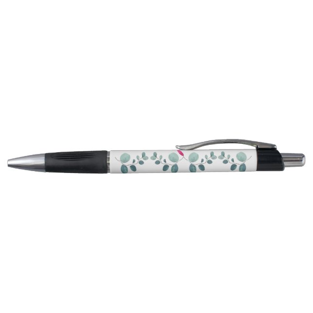 Forest leaves feather custom text pen (Top)