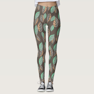 forest leaves leggings