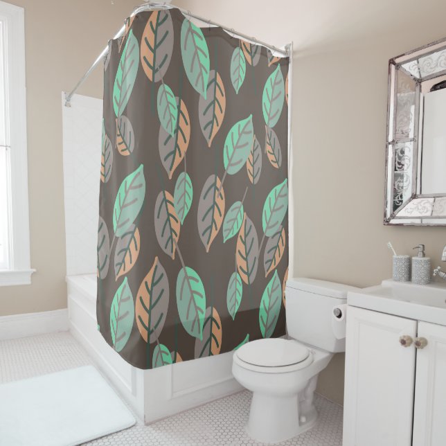 forest leaves shower curtain (In Situ)