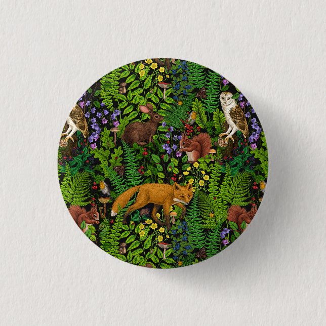 Forest life 1 inch round button (Front)