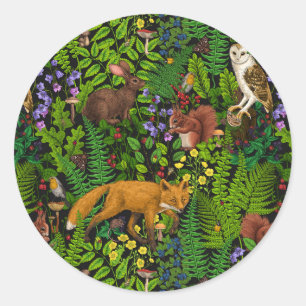 Forest life classic round sticker