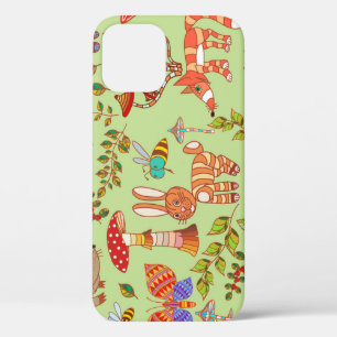 Forest Life: Vintage Flora Fauna Illustration iPhone 12 Case