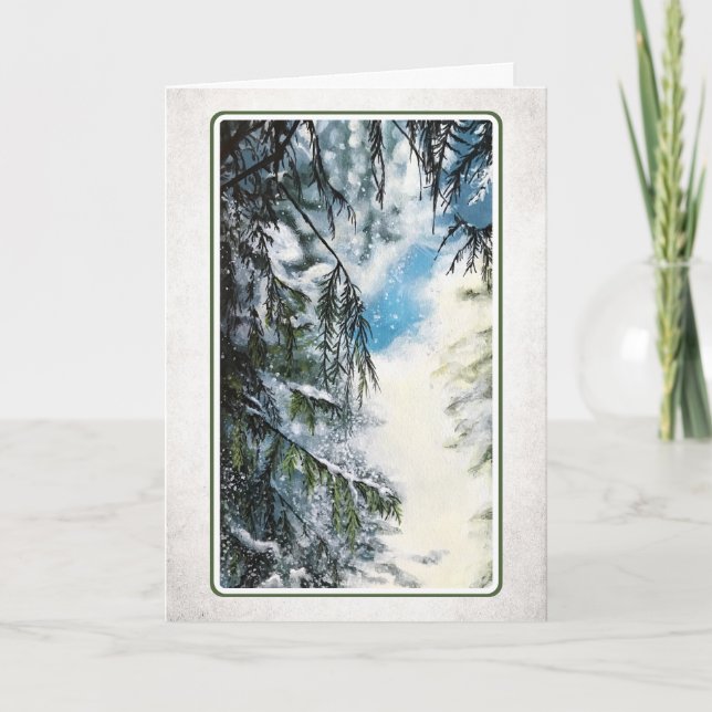 Forest Light Christmas Card (Front)