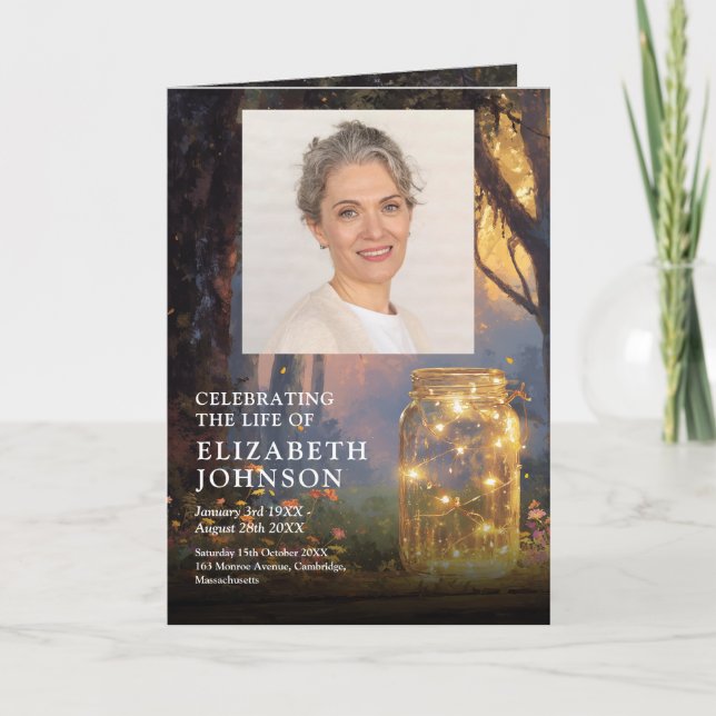 Forest Lights Funeral Memorial Order Of Service  Program (Front)