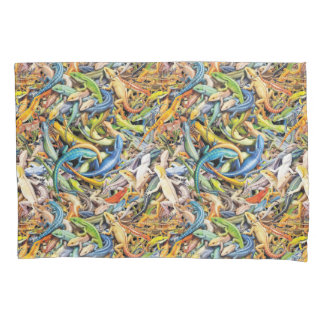 forest lizard clump pillowcase