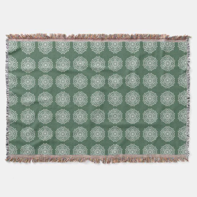 |Forest Mandala Throw Blanket (Front)