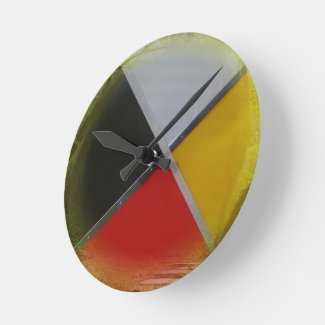 Forest Medicine Wheel Acrylic Wall Clock