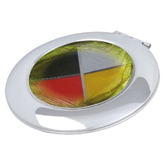 Forest Medicine Wheel compact mirror