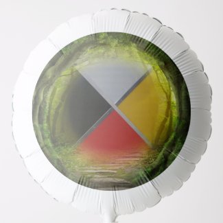 Forest Medicine Wheel Large Balloon