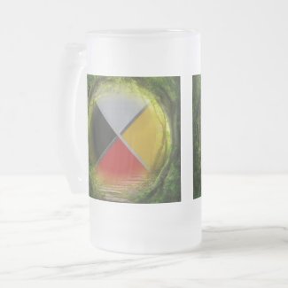 Forest Medicine Wheel Large Frosted Mug