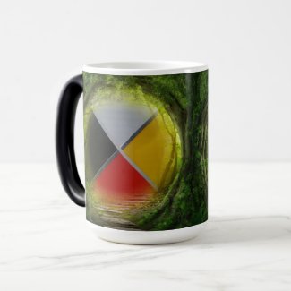 Forest Medicine Wheel Large Magic Mug