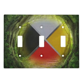 Forest Medicine Wheel Light Switch Cover