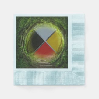 Forest Medicine Wheel Paper Napkin