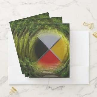 Forest Medicine Wheel Pocket Folder