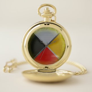 Forest Medicine Wheel Pocket Watch