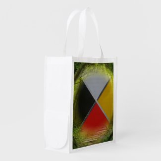 Forest Medicine Wheel Reusable Grocery Bag