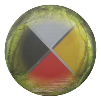 Forest Medicine Wheel Round Eraser