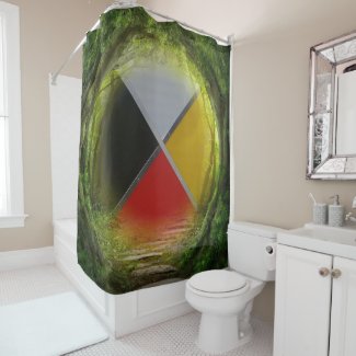 Forest Medicine Wheel Shower Curtain