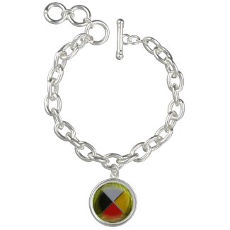 Forest Medicine Wheel Silver Plated Charm Bracelet