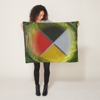 Forest Medicine Wheel Small Fleece Blanket