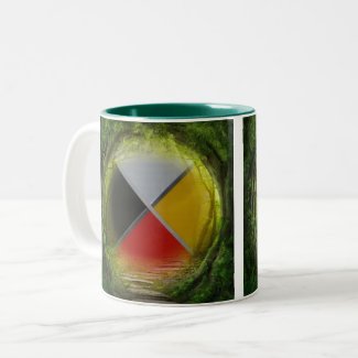 Forest Medicine Wheel Small Two-Tone Mug