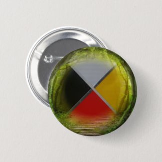 Forest Medicine Wheel Standard Round Button