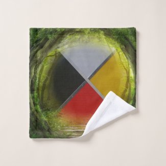 Forest Medicine Wheel Wash Cloth