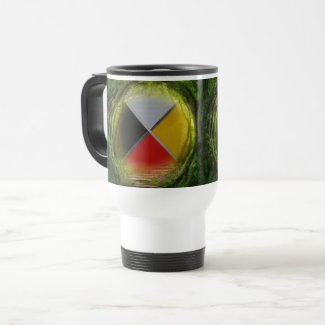 Forest Medicine Wheel White Travel Mug