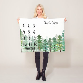 Forest Milestone Growth Blanket
