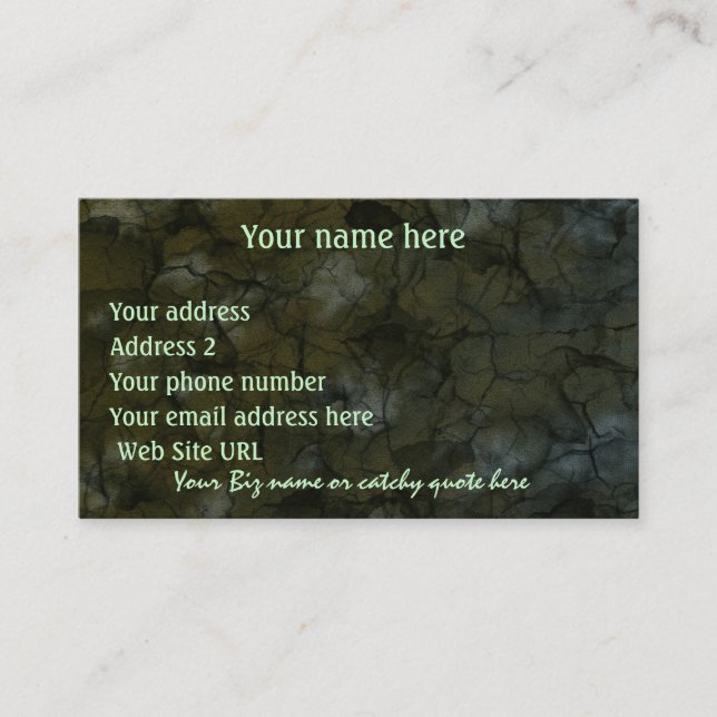 "FOREST MIST" Nature Photo Profile cards (Front)