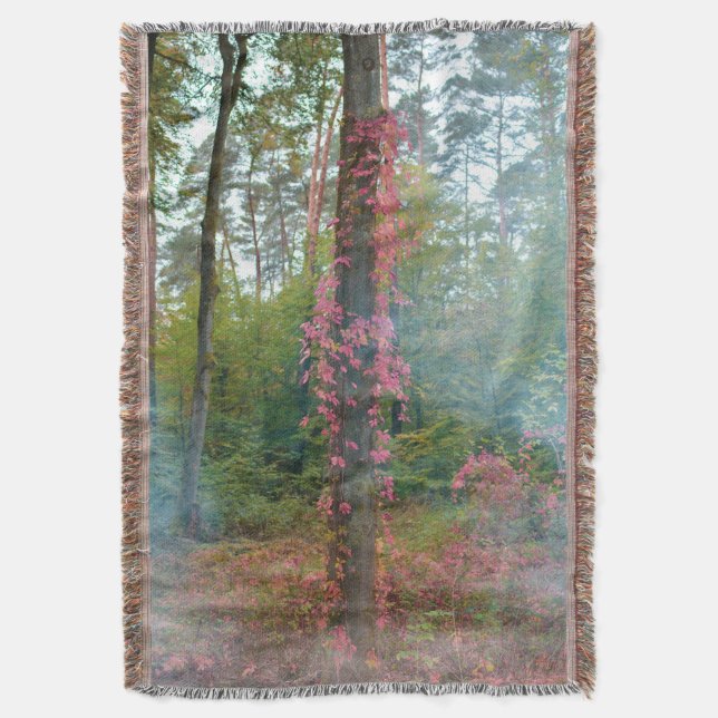 Forest mood throw blanket (Front Vertical)