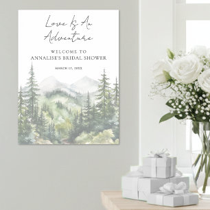 Forest Mountain Adventure Bridal Shower Poster
