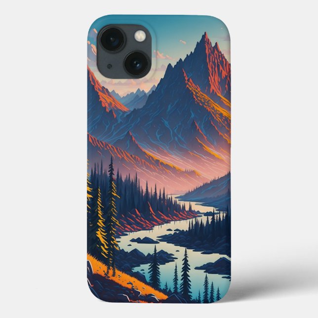 Forest Mountain Horizon With Sunrise Case-Mate iPhone Case (Back)