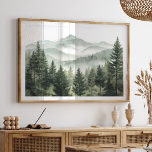 Forest Mountain Landscape Poster