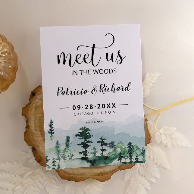 Forest Mountain Outdoor Wedding Save The Datea (Creator Uploaded)